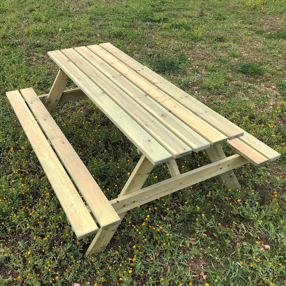 ξύλινο-τραπέζι-πάγκος-πικ-νικ-180εκ-ίριδα